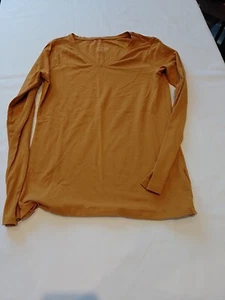 Ladies Top Primark S V Neck Long Sleeves Mustard 22135 - Picture 1 of 16