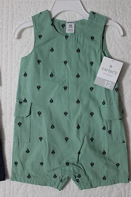 NUEVO CARTERS NIÑOS MAMELUCO TRAJE DE SOL UNA PIEZA CANGREJOS NÁUTICOS VELEROS Foto 1 de 3