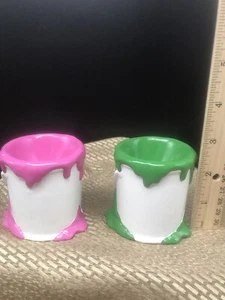 DEPT 56 Rosa Grün Eierbecher Farbe Dose Menge 2 Rarität EU - Bild 1 von 5