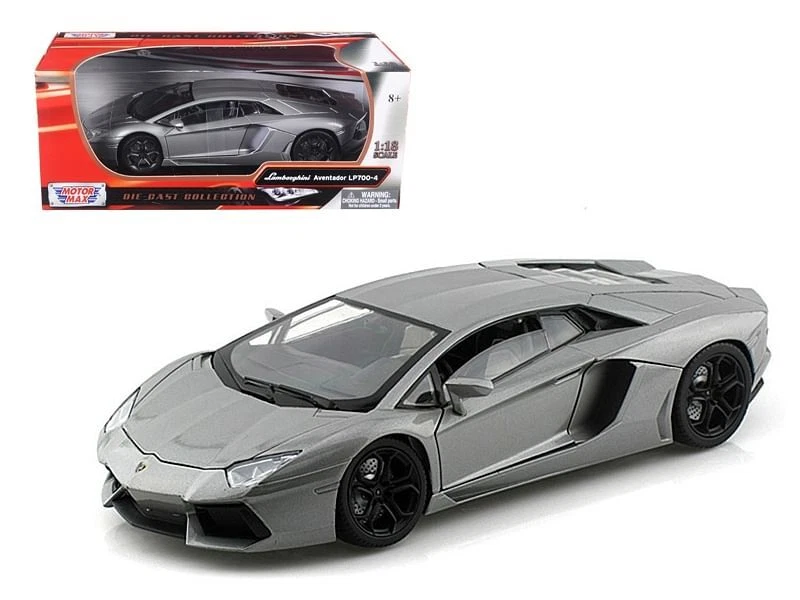 Lamborghini Aventador LP700-4 Gray Metallic 1/18 Diecast Model Car by Motormax - Image 1 of 1