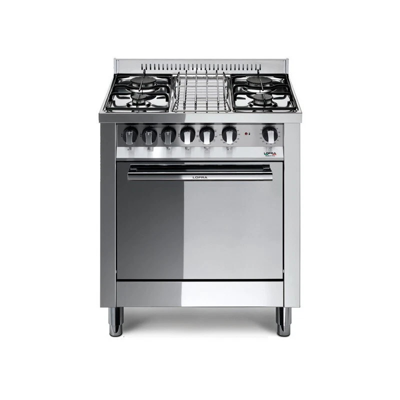 Lofra Cucina a Gas con Forno Elettrico 4 Fuochi 70x50 cm Acciaio Inox M75MF - Immagine 1 di 1