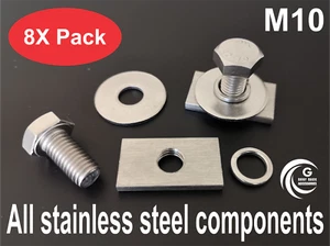Fastener bolt kit for T & C Rhino Thule Yakima Pro Rola roof rack M10 X8 - Foto 1 di 4