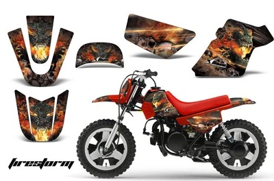 Pegatinas gráficas + #calcomanías PLT para Yamaha PW50 1990-2022 FIRESTORM K Foto 1 de 3