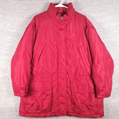 Chaqueta Eddie Bauer Mujer XL Roja Plumón Puffer Parka Nylon Abrigo Largo de Invierno Foto 1 de 4