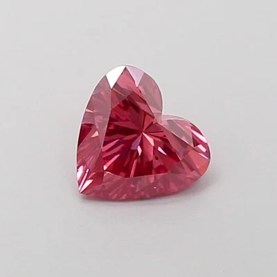 Heart 1.24 Carat Fancy Vivid Pinkish Pink VS2 CVD IGI loose lab grown diamond - Image 1 of 3