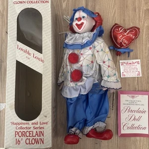 Vintage, Heritage Mint “Lovable Louie” Collection 16" Porcelain Clown - Picture 1 of 2