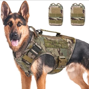 Tactical Dog Backpack Harness for Large Breed Original Design Metal Buckle Ve... - Picture 1 of 7