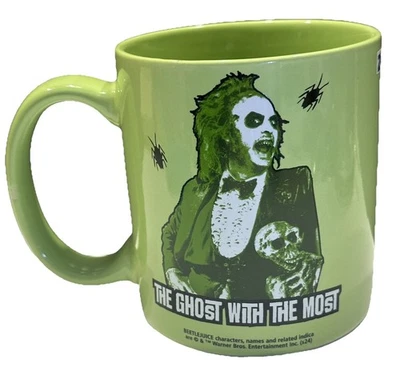 Ltd Edition Coffee Mug Cup “Beetlejuice” The Ghost With The Most Green 21oz  NEW - Image 1 of 4