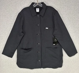 Vintage LEE Workwear Shirt Men’s Large Black Button Front Work Shacket - Picture 1 of 10
