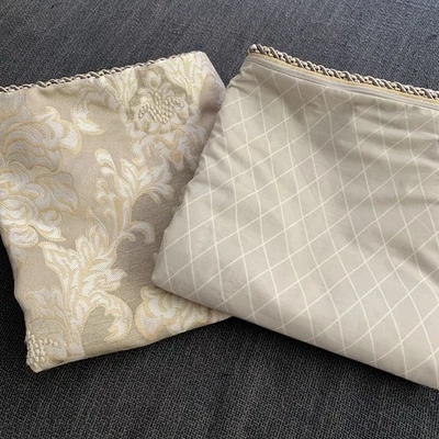 Croscill Gold Pillow Shams Braided Cording King Set 2 Lattice - Image 1 of 4