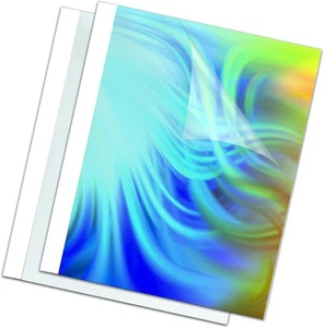 Fellowes 53152 Couvercle en plastique A4, transparent, 90 pièces, blanc - Photo 1/16