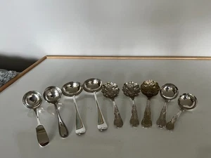 LOT OF 9 SILVER PLATED LADLES (SAUCE & BERRY ) SPL-8 - Picture 1 of 6