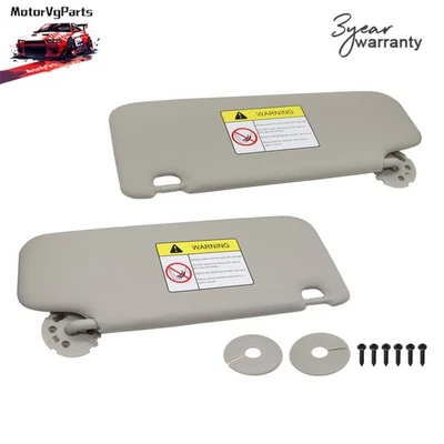 For 11-16 Chevrolet Cruze Left Driver&Right Passenger Side Pair Gray Sun Visor Foto 1 de 4