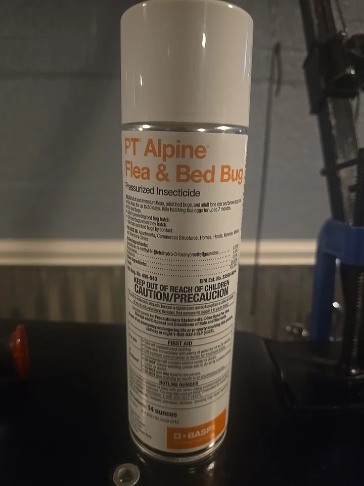Pulgas e chinches alpinos PT de 14 oz con insecticida en aerosol IGR matar pulgas chinches Foto 1 de 1