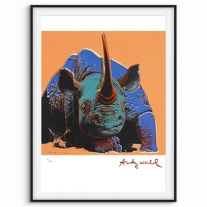 Andy Warhol Signed - Black Rhinoceros/Endangered Species - Certificate. - Picture 1 of 5