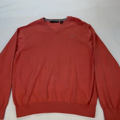 Suéter Greg Norman Para Hombre X-Grande Cuello en V Manga Larga Rosa Tejido 100% Algodón Golf Foto 1 de 4