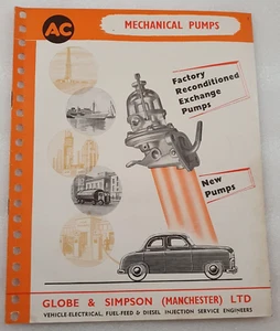 AC Mechanical Pumps & Filters Dealers Catalogue - Globe & Simpson Manchester 60s - Picture 1 of 5