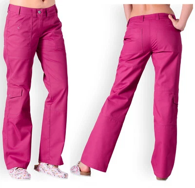 Womens Cargo Trousers Workwear Scrub Medical Nurse Pants Utility Pocket Uniform - Image 1 of 3