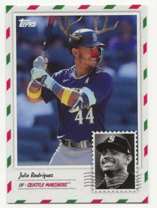 2023 Topps MLB Holiday Countdown JULIO RODRIGUEZ Rudolph/Reindeer SP Variation 5 - Picture 1 of 1