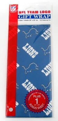 NFL Detroit Lions Wrapping Paper (12.5 total square feet) - Image 1 of 2