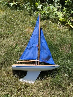 Schönes Segelschiff Skipper Deko Vintage Segelboot Holz Metall Dekorativ Modell - Bild 1 von 4