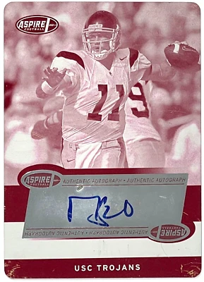 2007 Sage Decadence 2006 Aspire Magenta Print Plate Matt Leinart Auto RC #A2 1/1 - Image 1 of 2