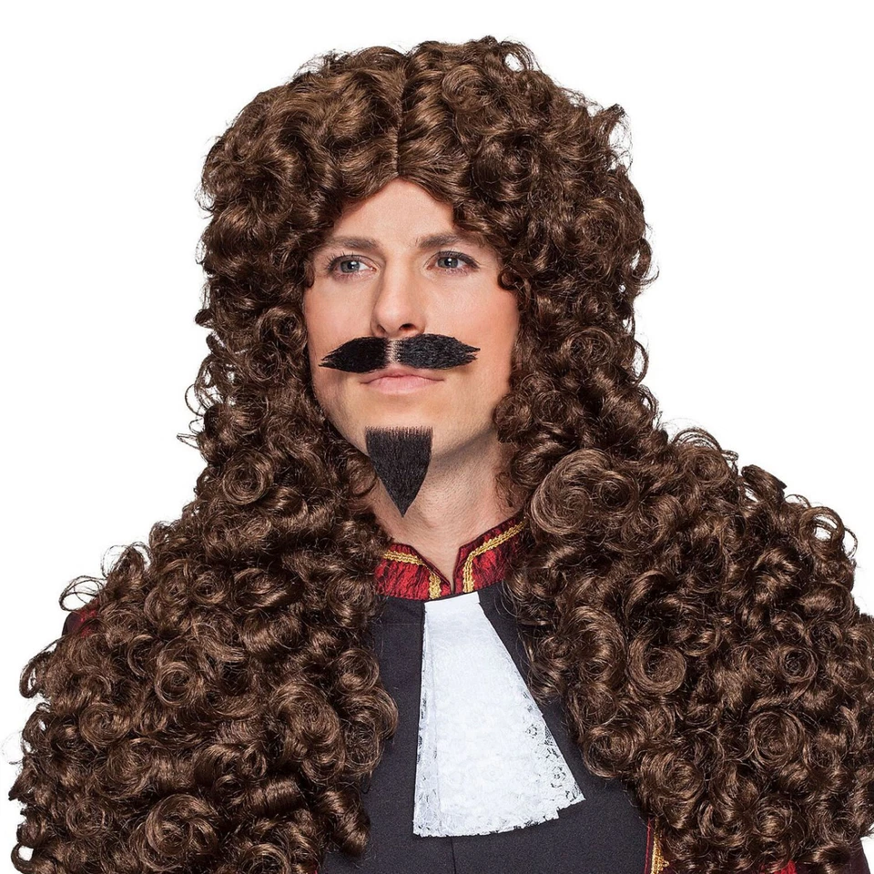 Professorenbart de Luxe, handgeknüpft, Echthaar-Bart, schwarz - Bild 1 von 1