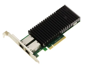 Carte PCIe 10 Gigabit PoE+ 30W Power Over Ethernet 2 ports 10G Intel X540-T2 - Photo 1/4