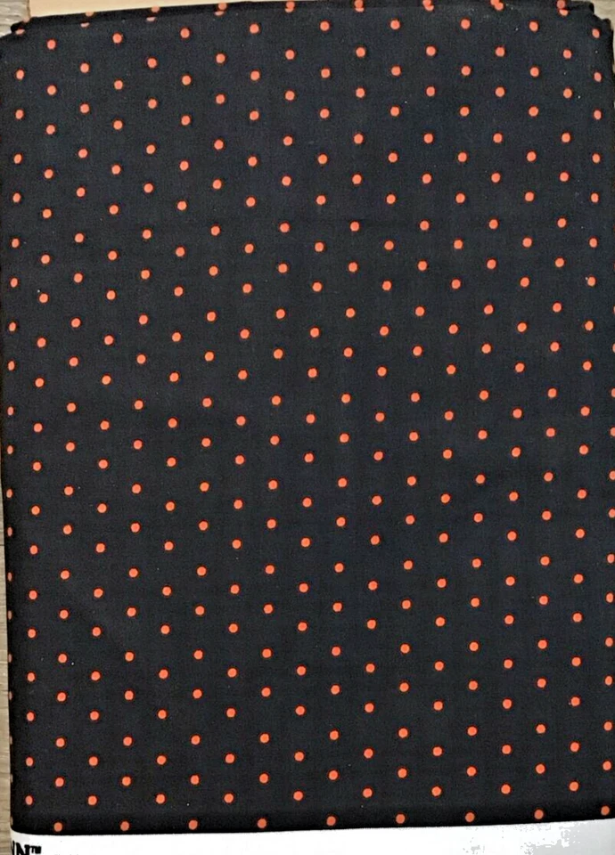 1,75 yardas. Marrón con pequeños lunares rojos Nuevo Foto 1 de 1