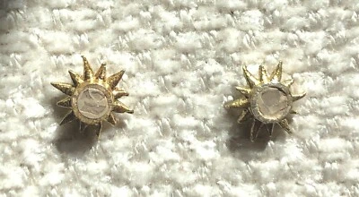 COLECCIÓN JOYA Pendientes Starburst Diamantes Deco Blancos~NUEVOS SIN ETIQUETAS~$69 Minorista Foto 1 de 4