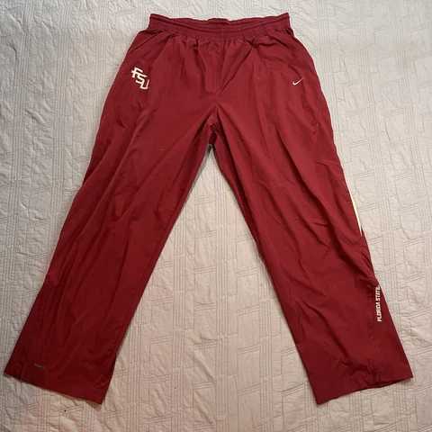 Team Nike Florida State Seminoles FSU Track Pants Garnet Storm Mens Size XL Cover