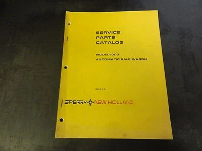 New Holland 1003 Vagones de pacas automáticos Manual de catálogo de piezas de servicio 9-81 Foto 1 de 4