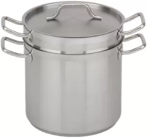 Double Boiler with Lid, 16 Qt, 11" X 10.4" HT, Stainless Steel, Commercial Grade - Picture 1 of 1
