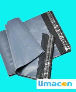 250 x 350MM (9.8" x 13.7") GREY MAILING BAGS POLYTHENE POSTAL PEAL & SEAL BAGS - Picture 1 of 6