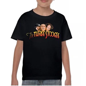 The Three Stooges Youth T-shirt Funny 3 Wise Guys Curly Moe Larry Shemp Kids - Picture 1 of 50