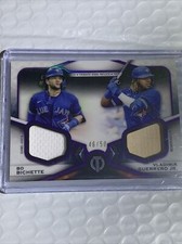 2021 Topps Tribute Dual Game-Used Relics Bo Bichette & V Guerrero Jr. #46/50