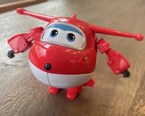 Super Wings 5" Transforming Jett Airplane Toy Vehicle Action Figure Plane Robot - Picture 1 of 4