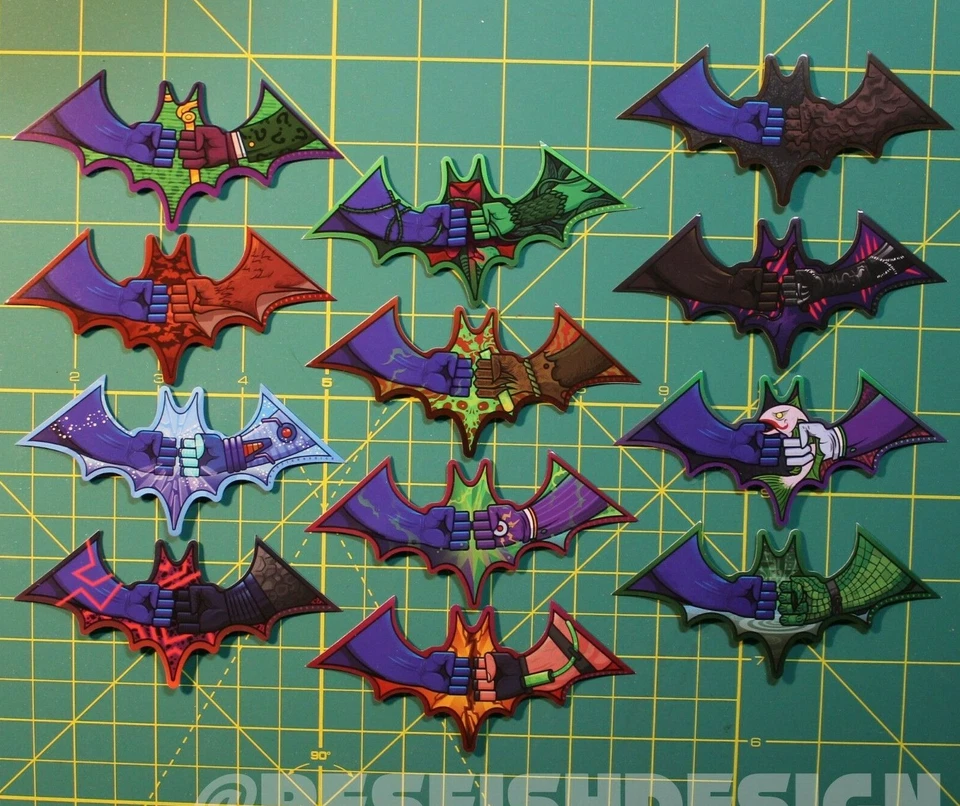 Pegatinas villano Batman / ¡Tú eliges! / Espantapájaros Joker Penguin Freeze Riddler + Foto 1 de 1