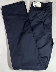 Edwards #2568 Men's Navy Blue Blended Chino Cargo Work Pants 32w Unhemmed - Picture 1 of 3