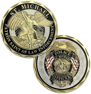 Challenge Coin St Michael Badge Law Enforcement US Geschenk Polizist Sammeln - Bild 1 von 10
