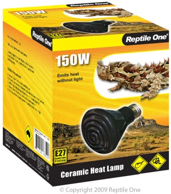 Reptile One Heat Lamp Ceramic 150W E27 Screw Fitting for Terrarium & Reptiles - image 1 of 2