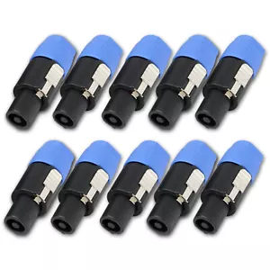 10PCS Speakon-Anschluss 2-poliger Stecker Kompatibel für Audio-Lautsprecherkabel - Bild 1 von 10
