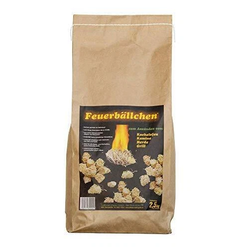 Feuerbällchen Anzündhilfe für Ofen und Grill - 2,5kg