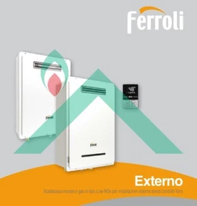 FERROLI SCALDABAGNO EXTERNO 22 NG<br />SCALDACQUA MURALE A GAS DI TIPO LOW NOx P - Imagen 1 de 1