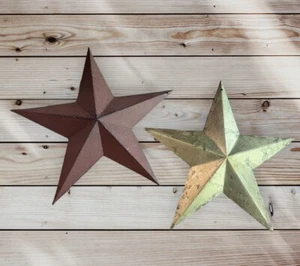 Rustic Metal Primitive 3D stars - Picture 1 of 4