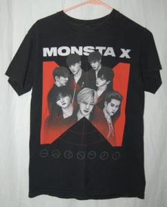 MONSTA X KPOP Music by HASHTAG Black Adult Size Small S T-Short Sleeve EUC - Picture 1 of 3