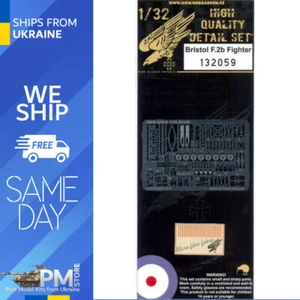 HGW 132059 1/32 Bristol F.2B Fighter Photo-Etched and Fabric for Wingnut Wings - Picture 1 of 4