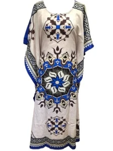 Free Size Kaftan Tunic Top Beach cover up 14,16,18,20,22,24,24 - Picture 1 of 1