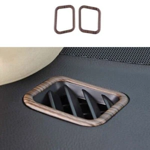 2014-2019 Wood Grain For Toyota Highlander Dashboard Side Vent Overlay Cover 2pc - Picture 1 of 4
