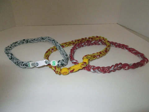 Triple Braided Titanium Necklace College Teams NEW FREE SHIPPING Cover